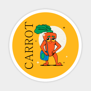 Hand Drawn Carrot Fun Magnet